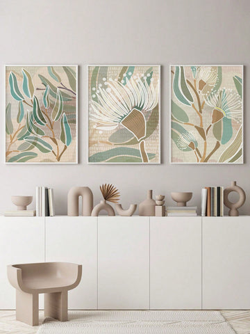 Add a pop of nature to your living room or bedroom with our Emerald Green Eucalyptus Botanical Canvas Art Set. Our 3-piece room decor set features vibrant green eucalyptus leaves on a neutral canvas background. Relax and refresh your space with this playful and quirky addition.