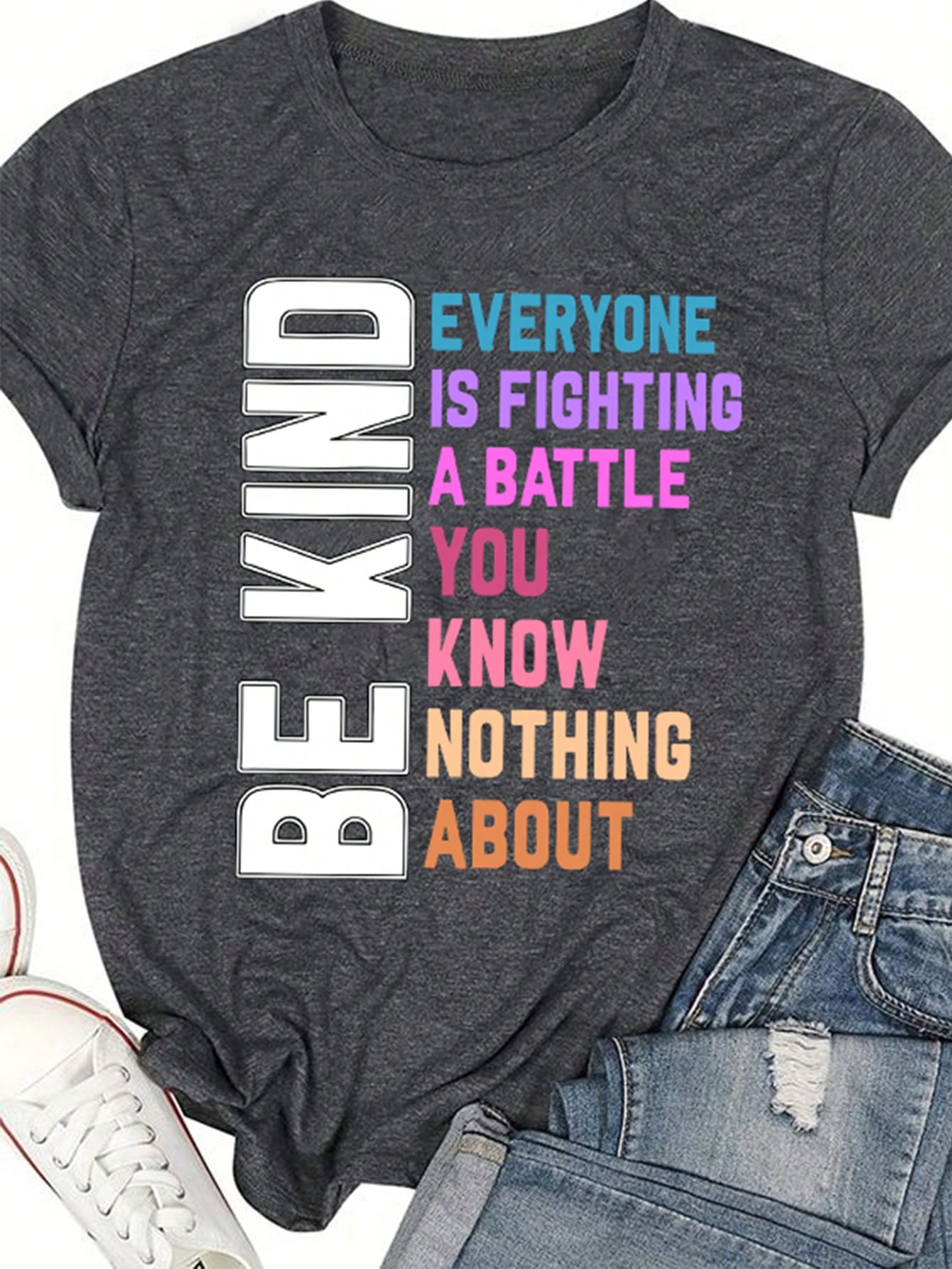 This Empathy Matters 'Be Kind' t-shirt is a perfect reminder to prioritize empathy and kindness. The inspirational quote will motivate you and those around you to create a more understanding and compassionate world. Made with comfortable and durable materials, this t-shirt is a stylish and meaningful addition to any wardrobe.