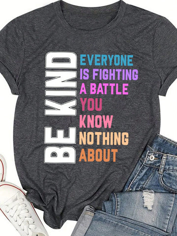 This Empathy Matters 'Be Kind' t-shirt is a perfect reminder to prioritize empathy and kindness. The inspirational quote will motivate you and those around you to create a more understanding and compassionate world. Made with comfortable and durable materials, this t-shirt is a stylish and meaningful addition to any wardrobe.