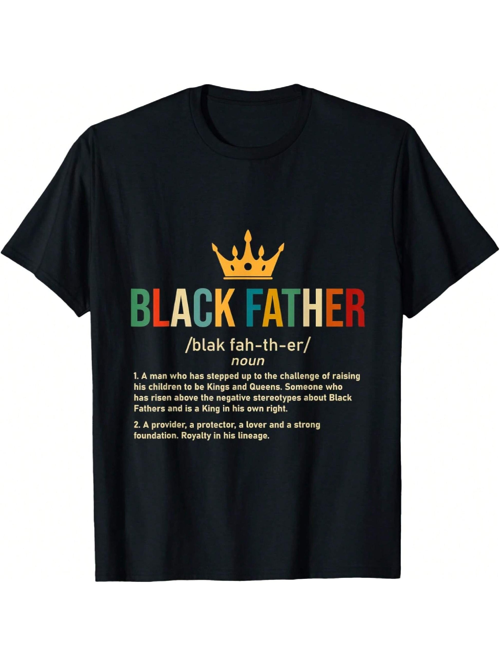 Unleash your style with Empower Your Style's Black Father Typography Definition - a powerful statement of pride for the Black King within. Embrace your identity and let the world know with this unique piece.