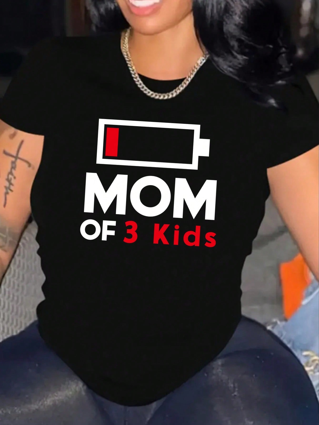 Unleash your inner mom boss with our Empowered Mom of 3 Graphic Tee! The perfect combination of style and comfort for everyday moms on-the-go. Let everyone know you're a proud mom of three with this stylish and empowering tee. (Warning: may cause increased levels of confidence and awesomeness.)