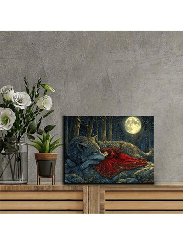 Bring a touch of whimsy to your space with this captivating Little Red Riding Hood and Wolf canvas art. Set in a mystical forest, this playful scene blends fairy tale charm with nature's magic, making it an enchanting addition to any room. Perfect for all occasions, it sparks imagination and storytelling while adding vibrant color and intrigue to your walls.