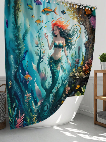 Transform your bathroom into an enchanting and whimsical underwater paradise with our Mermaid Ocean Creatures Bathroom Set. The waterproof shower curtain comes with hooks for easy installation, while the non-slip rug adds a touch of safety and comfort. Dive into a playful and unique bathroom experience!