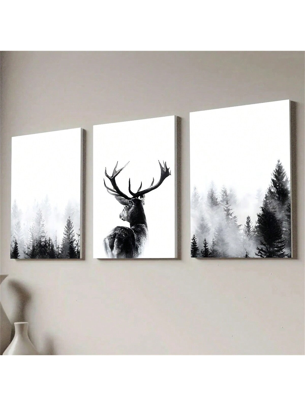 Enhance your home decor with the Enchanting Woodland Antler Canvas Art Set. With three pieces included, this set brings a touch of natural beauty to any space. Perfect for creating a cozy and inviting atmosphere, these canvas prints feature stunning antler designs that will add a unique touch to your home.