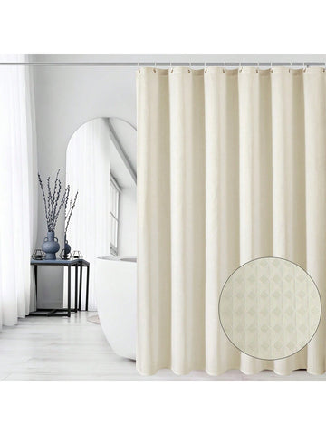 Take your shower game to the next level with our Enhanced Beige Waffle Shower Curtain! Not only is it waterproof and wrinkle-resistant, but it also comes with C-shaped hooks for easy installation. Say goodbye to boring showers and hello to a stylish and hassle-free experience. (Sorry, rubber ducky not included.)