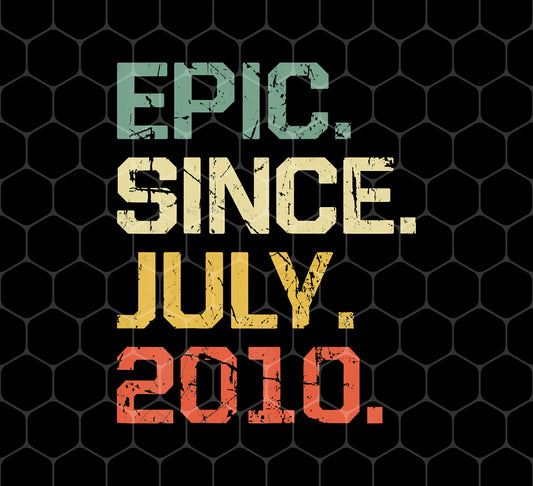 Epic Since October 2010, 2010 Birthday Gift, October 2010 Birthday, Png For Shirts, Png Sublimation