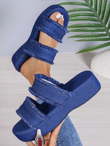 Experience style and comfort with our European Chic Wedge Heel Sandals. These fashionable sandals offer a comfortable wedge heel, perfect for all-day wear. Elevate your outfit with a touch of European charm.