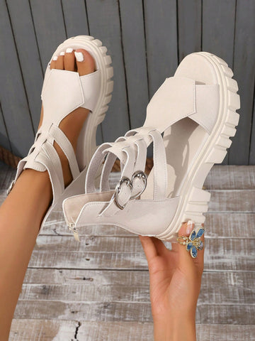 Experience ultimate comfort and style this summer with our European Style Platform Roman Sandals. Perfect for any occasion, these sandals feature a unique platform design that will elevate your fashion game. With its roman-inspired style, you'll stand out in the crowd while staying comfortable in every step.