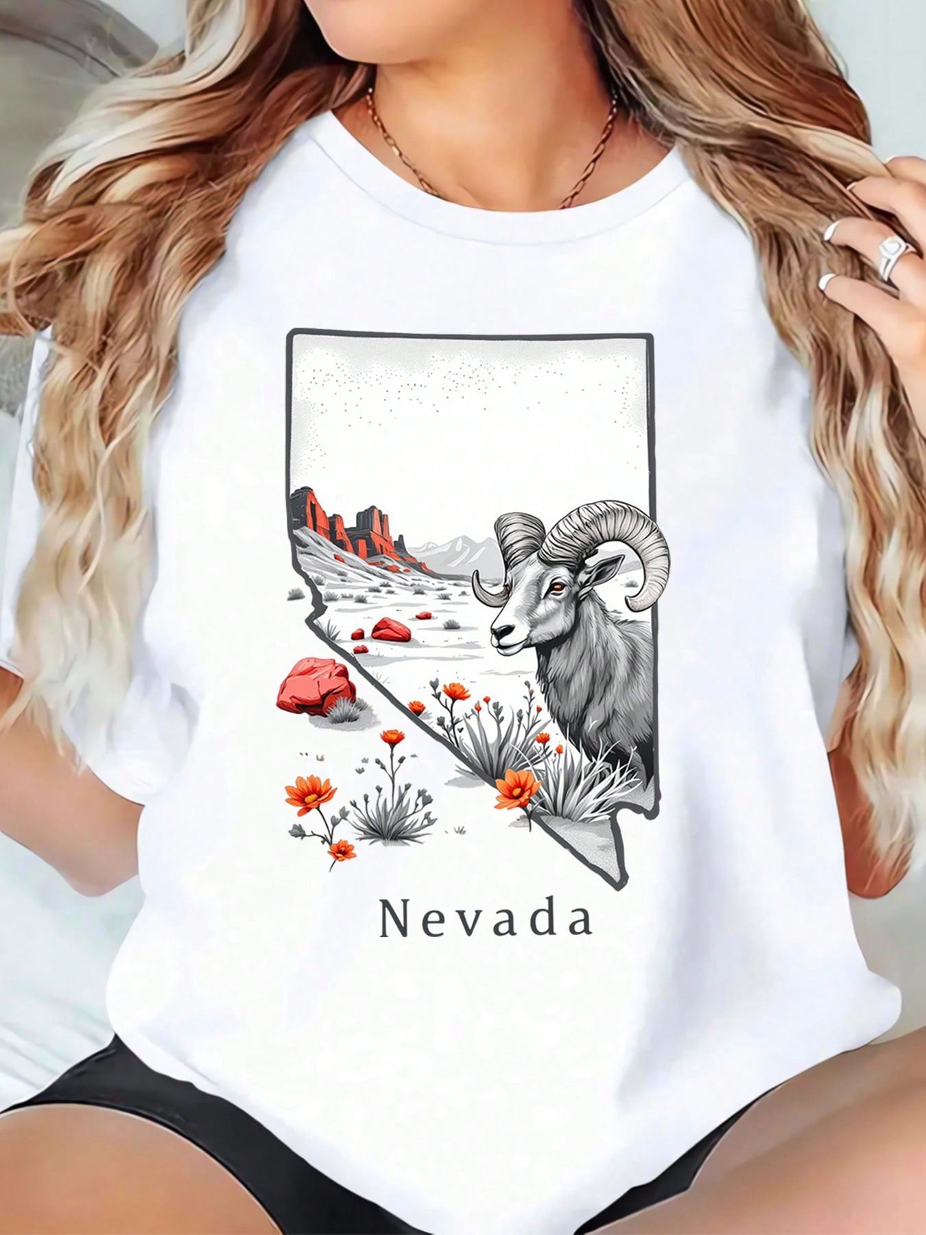 Celebrate the spirit of the Wild West with this playful unisex t-shirt featuring a vibrant desert landscape and a majestic bighorn sheep. Perfect for outdoor lovers and travelers, it brings a touch of Nevada’s rugged beauty to your wardrobe. Whether you’re hiking, exploring, or dreaming of your next adventure, this tee adds fun and flair to every journey. A great gift for those who crave the desert’s charm and the thrill of the open road.