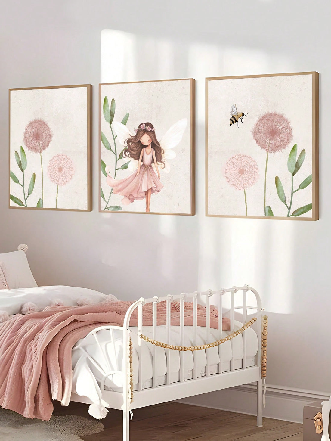 Transform your space with this stunning 3-piece watercolor wall art collection! Each print captures the delicate beauty of nature—from graceful dandelions to vibrant florals—paired with an artistic girl portrait that adds personality and charm. Perfect for bedrooms, living rooms, or any corner craving a creative refresh, these modern botanical pieces blend sophistication with whimsy. The soft watercolor technique creates an elegant, dreamy aesthetic that complements any décor style. Hang them together for m
