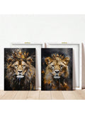 Bring a majestic roar to your space with this King and Queen Lion Canvas Wall Art Set. Perfectly pairing regal lions in a bold design, these prints add wild charm and royal vibes to any room. Whether it's your living room or office, let these fierce yet elegant lions rule the walls and spark conversation. A playful way to showcase strength and style!