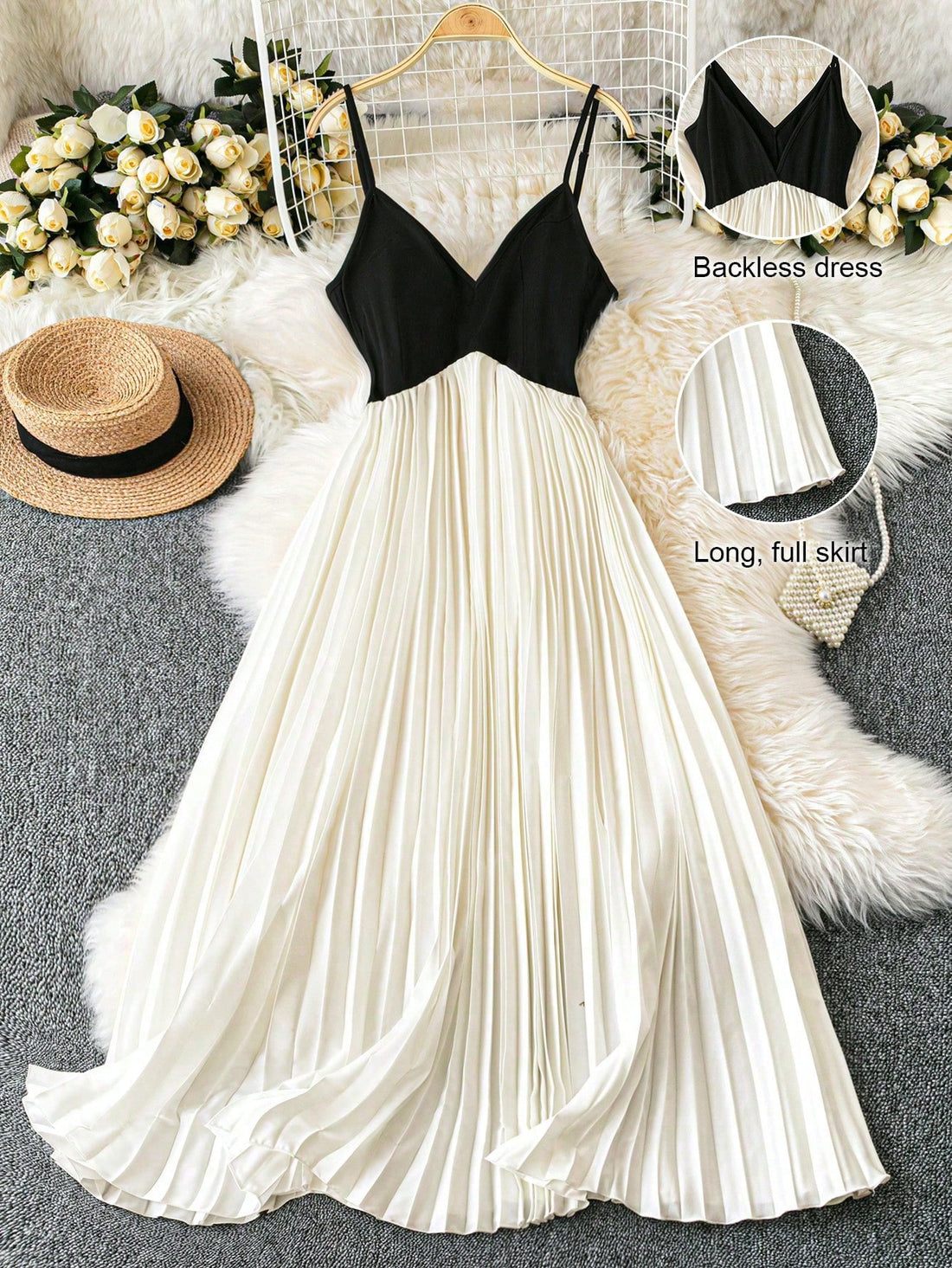 Step into romance with this exquisite plus size long dress, designed to flatter and flow. Featuring elegant pleats and charming patchwork details, it brings a playful twist to classic sophistication. Perfect for twirling through special occasions or adding a dash of whimsy to your everyday style. Embrace your curves with comfort and grace in this dreamy, romantic dress made just for you.