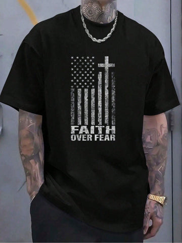 Show your fearless faith with this casual cotton t-shirt featuring a cool Christian flag cross design. Perfect for both men and women, it combines comfort and style to keep you confident all day long. Whether you're out with friends or relaxing at home, this tee lets your faith shine in a fun, laid-back way.