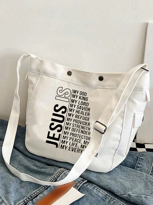 This Faith Over Fear tote bag is perfect for school and travel. With its vintage letter print and multi-pocket design, stay organized and stylish while carrying all of your essentials. Show your faith while conquering your fears.