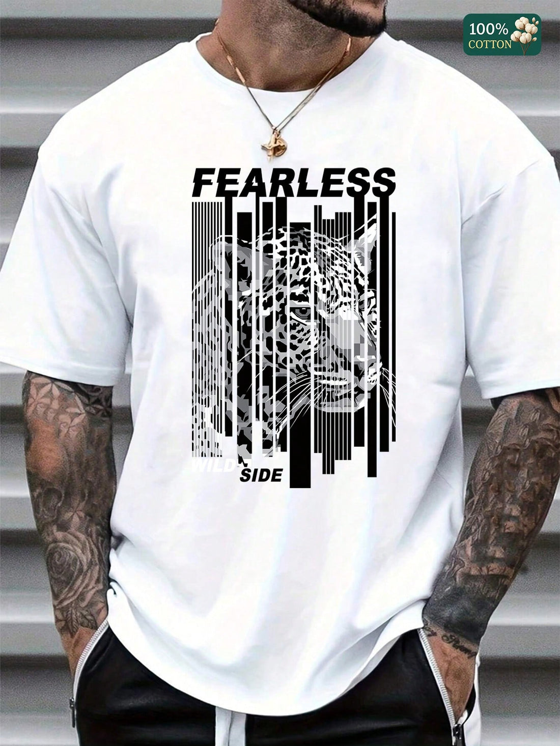 Unleash your wild side with this Fearless Wild Side Leopard Graphic T-Shirt! Made from 100% soft cotton, it’s your go-to summer essential for cool comfort and bold style. Perfectly unisex, it pairs fierce leopard prints with breathable fabric—because looking fearless shouldn’t mean sacrificing comfort. Whether you’re chasing adventure or just lounging, this tee brings out your playful spirit every day.