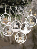 Enhance your holiday decor with Festive Charm, a 6-piece wooden Christmas tree ornament set. Made from high-quality materials, these ornaments are durable and add a touch of nature to your festive decorations. Perfect for any Christmas tree, these ornaments will bring warmth and charm to your home.