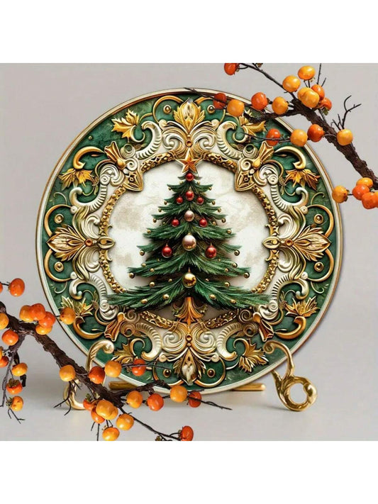 Enhance your holiday home decor with the Festive Charm Merry Christmas Tree Metal Sign. Made with durable metal, this charming sign features a festive tree design that will bring a touch of Christmas spirit into any room. Perfect for adding a cheerful and festive touch to your home this holiday season.