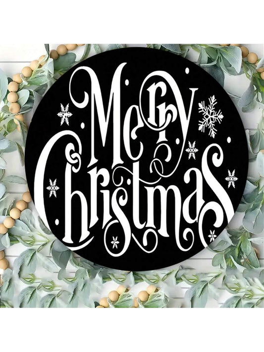 This festive wooden sign plaque featuring the words "Merry Christmas" adds a charming touch to any holiday décor. The hand-painted design and durable wood material make it a long-lasting addition to your home. Spread cheer with this perfect holiday accent piece.