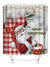 Festive Cheer: Waterproof Christmas-Themed Shower Curtain