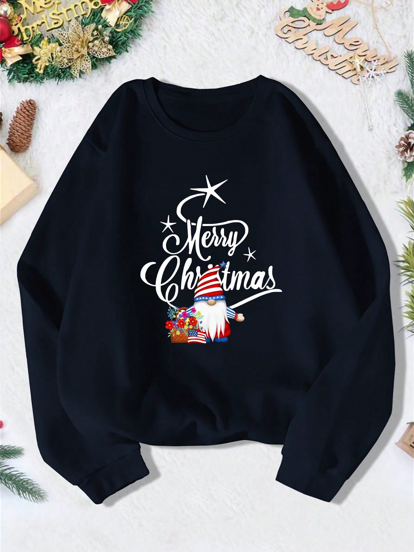 Get into the holiday spirit with our Festive Cheer sweatshirt for women! Perfect for autumn and winter, this casual sweatshirt features a fun Christmas print that will bring joy to any occasion. Stay warm and stylish with our cozy and festive sweatshirt.