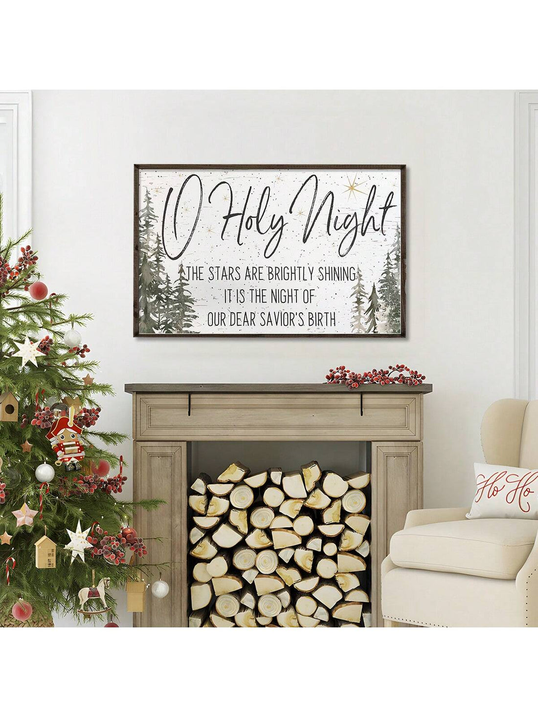 Be inspired by the true meaning of Christmas with our Festive Christian Cottage Canvas Wall Art! Perfect for adding a touch of holiday cheer to your home decor or gifting to a loved one, this high-quality canvas features a delightful cottage scene with a subtle Christian message. Spread joy and love this holiday season with our charming wall art!