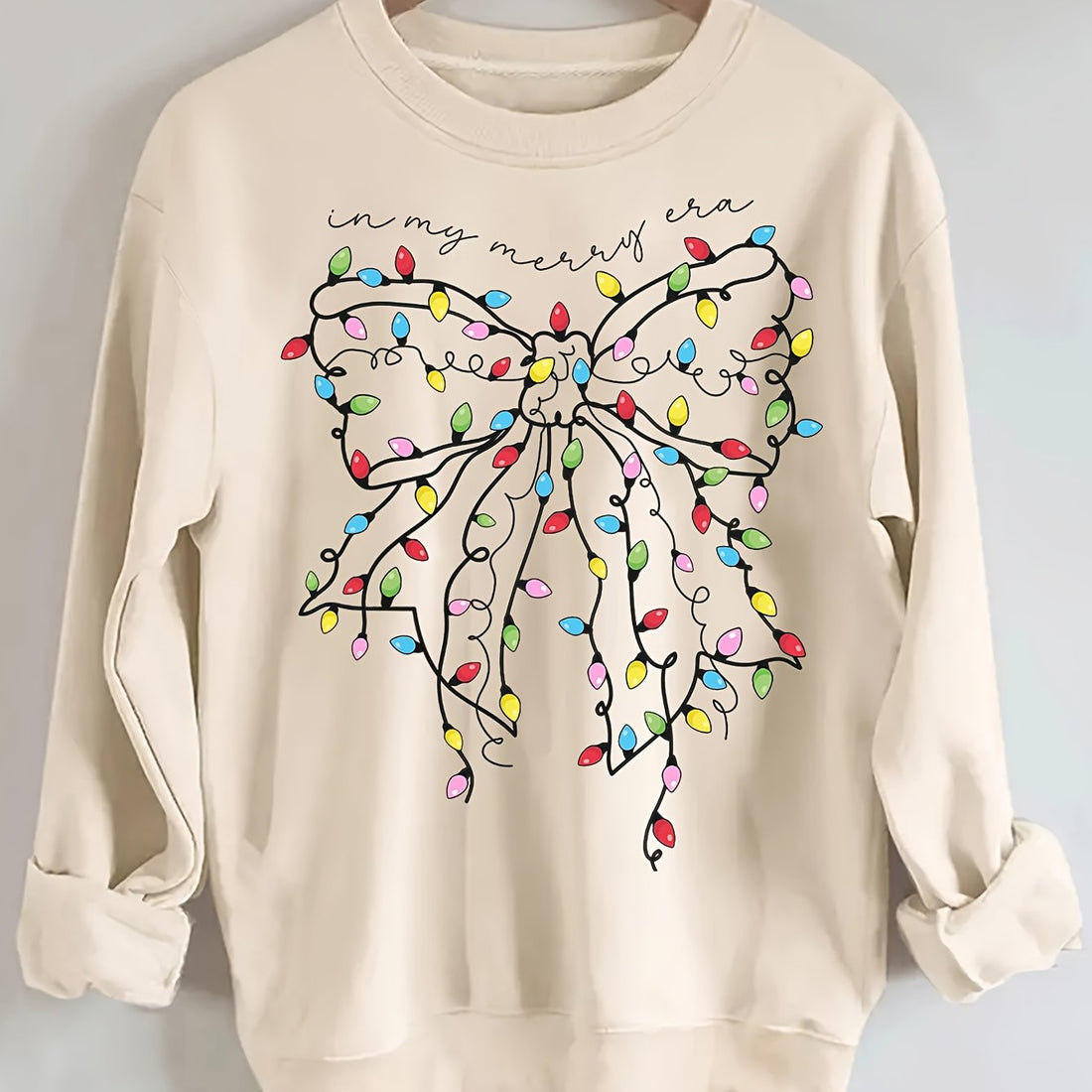 Elevate your holiday wardrobe with our Festive Christmas Joy Women's Sweatshirt. Made with soft polyester, this sweatshirt offers casual comfort while showcasing its festive design. Perfect for any holiday event, this sweatshirt will keep you warm and stylish.