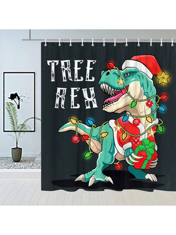 Get ready to have a roaring good time in your bathroom with our Festive Dino Delight Christmas Shower Curtain! This hilarious shower curtain features a group of festive dinosaurs, adding a playful and humorous touch to your holiday cheer. Bring some unique and quirky fun to your bathroom this season.