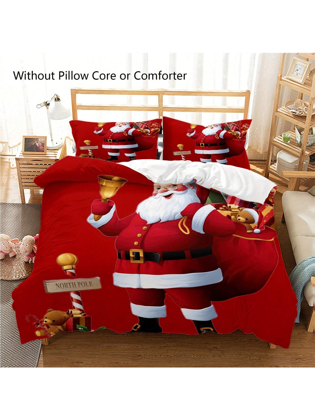 Introducing the Festive Farmhouse Christmas Duvet Cover Set, featuring a charming Santa Claus, Snowman, Snowflake, and Tree pattern. Bring holiday cheer to your bedroom with this cozy and festive duvet cover set. Made from high-quality materials for ultimate comfort and durability. Perfect for the holiday season!