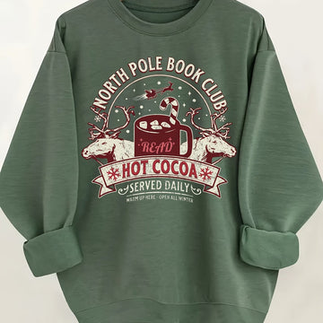 Stay cozy and stylish this holiday season with our Festive Fashion: Christmas Print Women's Sweatshirt. Made with comfort in mind, this sweatshirt features a fun and festive print. Perfect for casual occasions, it's the perfect addition to your winter wardrobe.