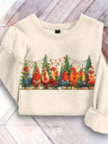 Celebrate the holidays in style with Festive Flair's Women's Loose Fit Christmas Chicken Print Sweatshirt. Made with a comfortable loose fit and featuring a charming chicken print, this sweatshirt is perfect for adding some festive cheer to your wardrobe. Made with high-quality materials, it's both cozy and stylish.