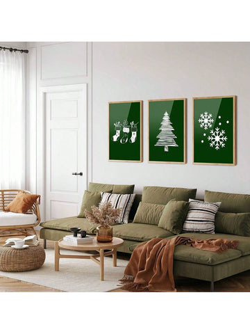 Transform your space into a winter wonderland with this vibrant Festive Green Christmas Wall Art Prints Set! Featuring a curated collection of canvas posters in rich holiday greens, these prints bring festive cheer and modern elegance to any room. Perfect for creating an Instagram-worthy gallery wall or adding seasonal flair to your entryway, living room, or bedroom. Each piece celebrates the magic of the season with playful designs that feel both timeless and fresh. Easy to hang and instantly impactful, th