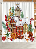 Spread the holiday cheer in your bathroom with our Festive Merry Christmas Waterproof Shower Curtain Set! With a playful design and durable construction, this 71x71 inch set comes with hooks for easy installation. Time to turn your bathtub into a winter wonderland!