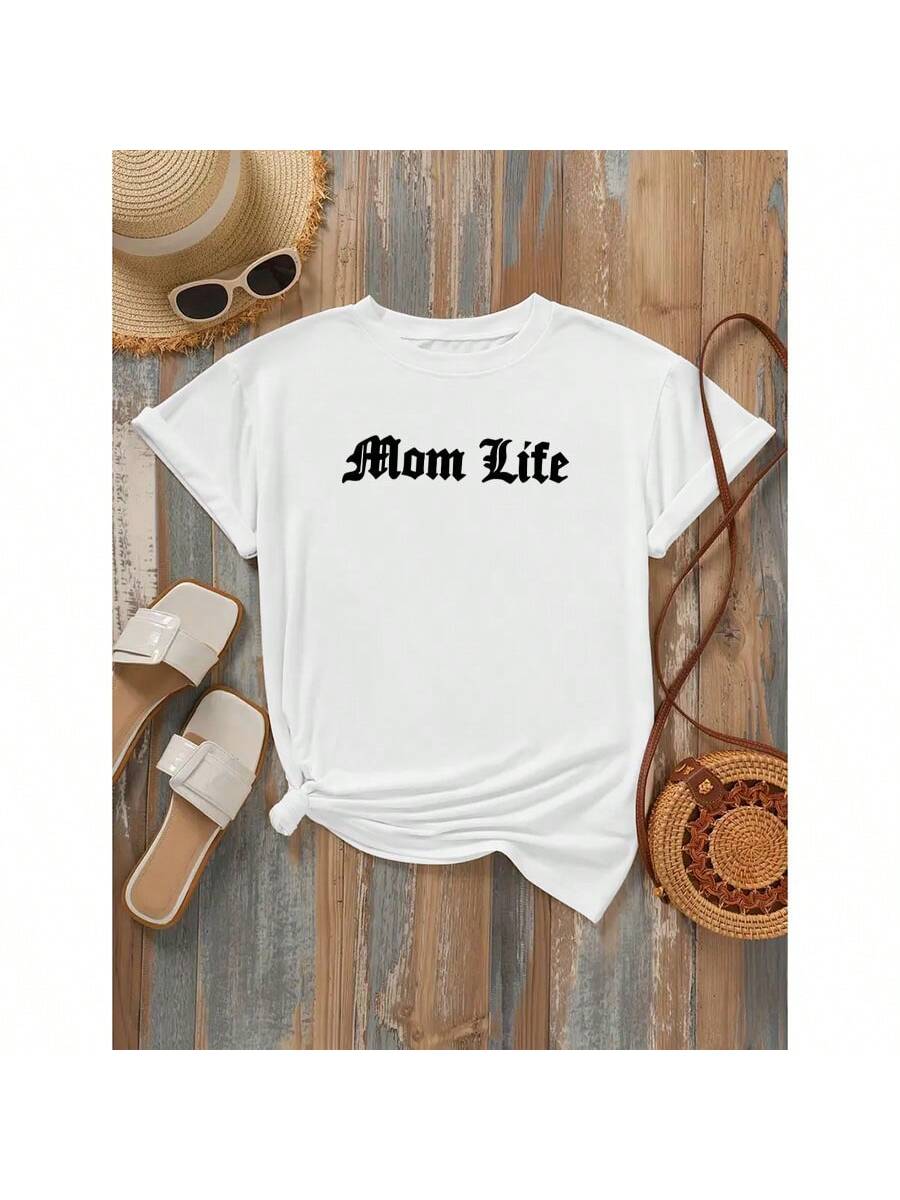 Celebrate the holidays in style with our Festive 'Mom Life' Long Sleeve T-Shirt! This comfortable round neck tee features a fun Christmas slogan, perfect for all the busy moms out there. Show off your playful side and spread some holiday cheer with this quirky shirt.