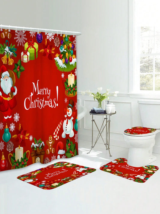 Transform your bathroom into a holiday wonderland with our Festive Santa Claus Gift Design Shower Curtain. Made with high-quality material, this curtain adds a touch of festive joy to your home decor. Enjoy a perfect gift for yourself or your loved ones this holiday season.