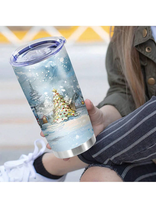 Stay festive and warm this holiday season with our Festive Snowman Double-Wall Insulated Tumbler! This 20 oz reusable coffee cup will keep your beverages at the perfect temperature while adding a touch of cheer to your day. Perfect for on-the-go or at home, stay cozy with every sip.