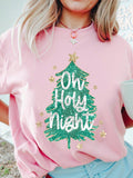 Be the life of the party with Festive Sparkle: Women's Sequin Christmas Tree Slogan T-Shirt! The sparkling sequin Christmas tree and festive slogan will bring joy and cheer to any holiday gathering. Made for comfort and style, this shirt is perfect for the festive season.