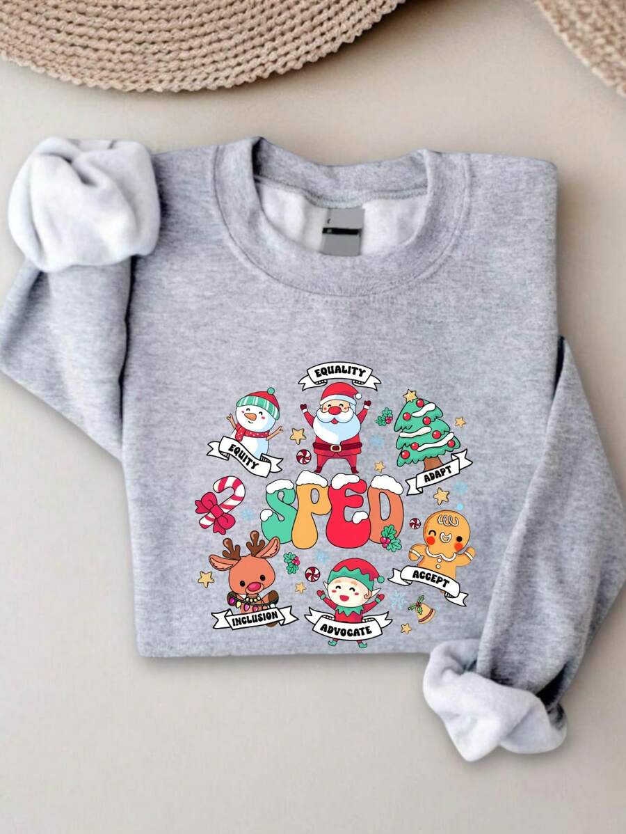 Celebrate the holiday season with this cozy Festive Teacher Sweatshirt, designed especially for special education professionals. Its cheerful design brings warmth and joy to your classroom or holiday gatherings. Perfect as a thoughtful Christmas gift, it combines comfort with a playful spirit that honors the dedication of educators making a difference every day. Stay merry and bright while showing your appreciation in style!