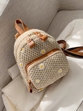 This Floral Embroidered Straw Backpack is the ultimate summer essential for every occasion. Its lightweight, breathable material is perfect for warm weather and the beautiful embroidered floral design adds a touch of elegance. With its spacious interior and comfortable straps, it's perfect for both practicality and style. 