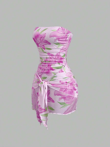 Turn heads effortlessly in this Floral Knitted Bodycon Mini Dress. Its sexy wrap style hugs your curves while the vibrant floral pattern adds a fun, flirty vibe. Perfect for any season, this dress combines cozy knit comfort with a playful silhouette that’s ready for day or night adventures.