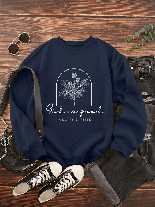 Experience warmth and fashion with our Floral Letter Print Fleece Sweatshirt for Women. Made from cozy fleece material, this sweatshirt features a chic floral letter print, adding a touch of style to your comfort. Stay comfortable and stylish all day long.