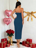 This stunning floral organza dress combines structured elegance with contemporary silhouette. The bustier bodice provides sculpted support and definition, while the ruched waist creates flattering dimension and visual interest. The bodycon fit hugs your curves gracefully, and the delicate organza fabric adds an ethereal quality perfect for elevated occasions. Whether you're attending a special event or making a statement at a night out, this dress delivers sophisticated style with modern edge. The floral pr
