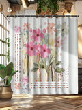 This durable Floral Pattern Waterproof Shower Curtain Set is the perfect addition to any bathroom. With its durable design and included hooks, it provides both style and functionality. The beautiful floral pattern adds a touch of elegance while also keeping your bathroom dry and clean. 