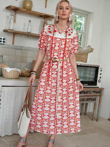 Step into sunshine and smiles with this Floral Print Casual Loose Summer Dress. Its breezy, relaxed fit keeps you cool and comfy, while the vibrant floral pattern adds a splash of vacation-ready fun. Perfect for beach days, strolls, or simply soaking up the summer vibes with effortless style.