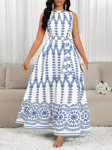 Fashion meets comfort with our Floral Print Maxi Dress. Perfect for a casual summer vacation, this sleeveless dress features a beautiful floral print that will make you stand out. Stay stylish and comfortable all day long in this must-have piece. Get ready to turn heads!