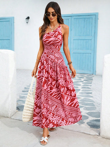 Twirl into spring with this eye-catching floral sleeveless dress! Perfect for turning heads at weddings or strolling barefoot on sandy beaches. The vibrant print adds a pop of personality while the sleeveless design keeps you cool when the temperature rises. Dance the night away or catch that perfect sunset - this versatile dress is ready for all your warm-weather adventures!