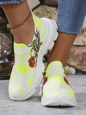 Introducing the Flower Power Comfort Knitted Flat Shoes for women. These stylish shoes feature a beautiful floral pattern and a comfortable knitted design. With a perfect blend of fashion and function, they provide both style and comfort for your everyday wear. 