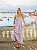 Embrace sunny days and warm nights in this playful Flowy Maxi Dress, perfect for summer vacations and special moments. The stylish bandeau babydoll design offers a breezy, comfortable fit that moves with you, while its flowing silhouette adds a touch of effortless charm. Whether you're strolling along the beach or dancing under the stars, this dress keeps you cool and chic all season long.