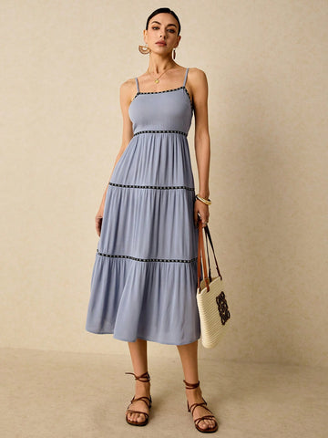 Float effortlessly through summer with our Flowy Pastel Maxi Dress. Adorned with delicate ribbon detail, this dress is perfect for beach vacations and brings a touch of whimsy to any outing. Say yes to stylish comfort with our must-have dress!