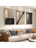Elevate your space with this retro-inspired Frameless Abstract Canvas Art Set! The minimalistic design adds a touch of style to any living room or bedroom, while the frameless option gives it a unique and modern twist. The brown wood grain print adds natural warmth to your walls. (Canvas, but make it chic.)