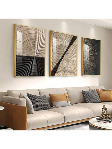 Elevate your space with this retro-inspired Frameless Abstract Canvas Art Set! The minimalistic design adds a touch of style to any living room or bedroom, while the frameless option gives it a unique and modern twist. The brown wood grain print adds natural warmth to your walls. (Canvas, but make it chic.)